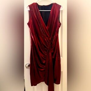 Burgundy Bodycon dress size XL. Ruched sparkly mini dress. By Bestgirl.